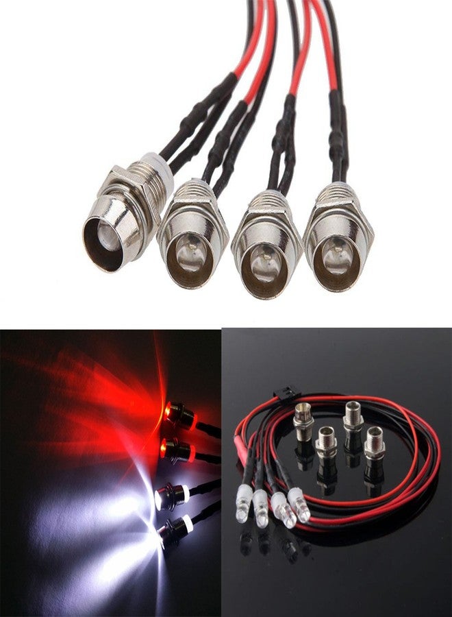 Share Goo مجموعة مصابيح أمامية وخلفية ShareGoo رباعية LED، متوافقة مع سيارات Traxxas وHSP وTamiya وRedcat وRC4WD وAxial SCX10 و1/10 و1/12 و1/16 التي تعمل بالتحكم عن بعد، والشاحنات والدبابات والزاحفات، 3 مم - Image 3